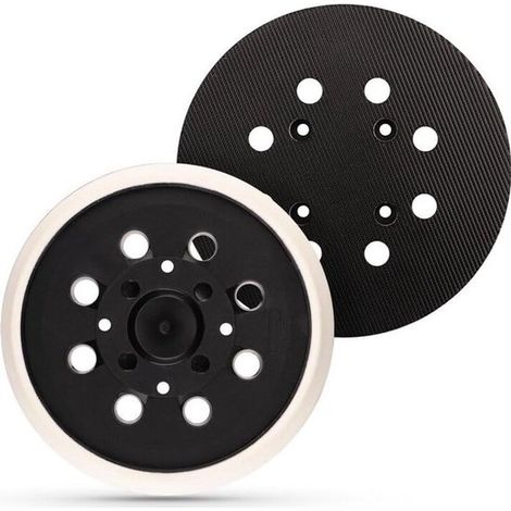 Zwei professionelle 125-mm-Schleifscheiben mit Klettverschluss, 8 Löcher, Schleifpapierhalter, geeignet für Bosch PEX 300 AE Schleifmaschinen (1/4)