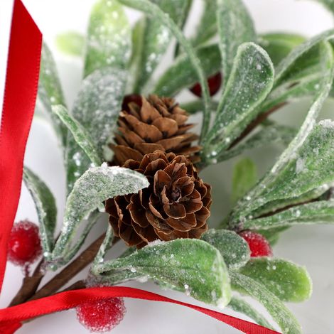 Feuilles de Gui Artificiel pour Décoration de Noël