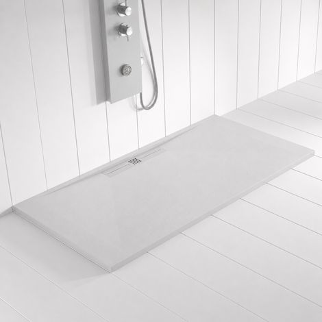 Receveur de douche Resine WIDE Gris (grille coloure) - 70x100cm - Grille + Valve OFFERTE (1/5)