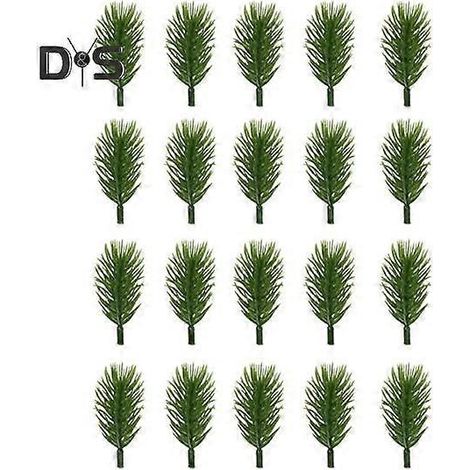 20 aiguilles de pin artificielles réalistes, sans arrosage, pour compositions florales DIY, décoration de mariage et de fête.6 cm (1/5)
