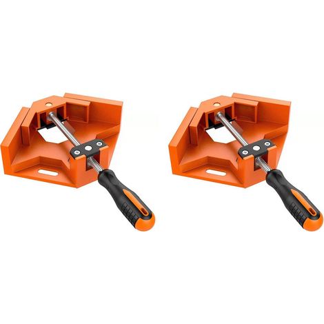Pince à angle droit, lot de 2, pince robuste en alliage d'aluminium à 90 degrés avec mâchoire pivotante réglable pour (1/5)