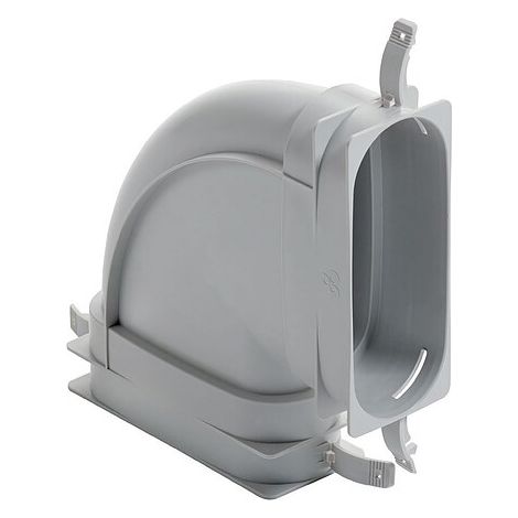Vaillant Bogen flach 90 Grd. horizontal 52 x 132 mm mit Dichtungen, 0020180838