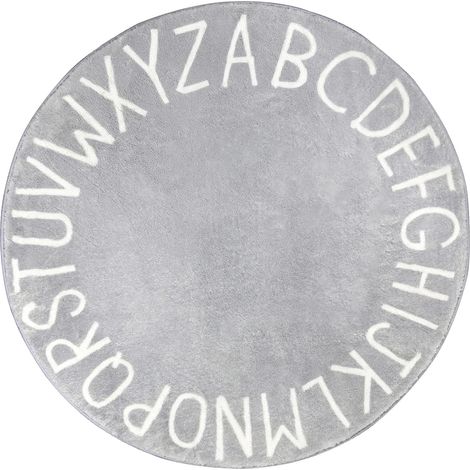 Tapis De Jeu Enfant - Tapis Alphabet Rond Pour Apprentissage - Diamètre 60 Cm Épaisseur 1 Cm - Matériau Coton Polyester - Idéal Chambre Bébé Crèche Salle De Jeux - 1 Pièce (1/5)