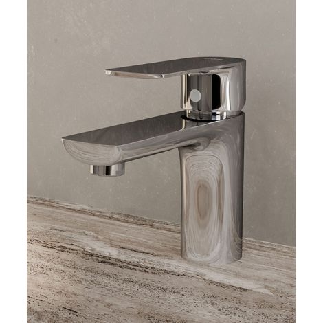 Miscelatore lavabo da appoggio cromato - Nunki (1/5)