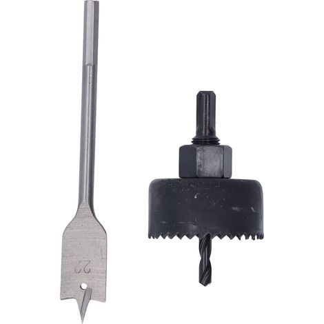 3-teiliges Holzbohrer-Set, poliert, legierter Stahl, Flachkopf, Spitzzähne, Lochsäge für Holzbearbeitung (1/5)