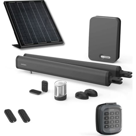 Solarantrieb für Flügeltore + Digicode - Zylindermotor - Teha 410