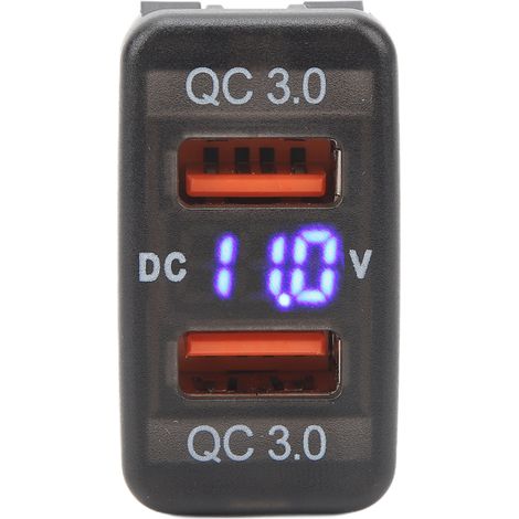 Prise chargeur double port USB QC3.0 charge rapide adaptateur pour FJ Cruiser Fortuner Hilux Tacoma 1,57x0,87 pouce (1/4)