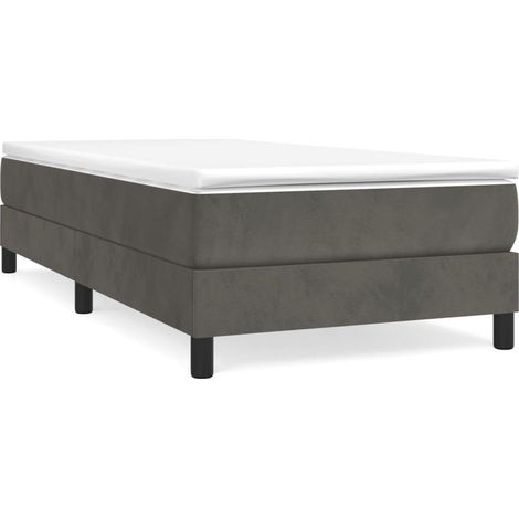 vidaXL Bettgestell Dunkelgrau 80x200 cm Velvet