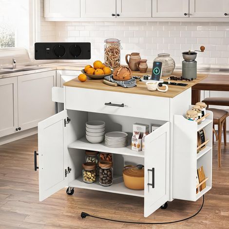 Buffet coloris blanc en panneau de particules 120 x 68 x 85 cm (1/5)