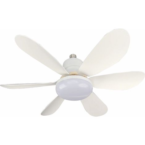 Ampoules LED télécommandées, culot à vis E27, ultra-silencieuses, économes en énergie, éclairages de ventilateur colorés pour chambres, salles à manger, cuisines et chambres d'enfants. (1/4)