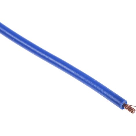 Fil électrique RS PRO 2491X, 16 0,5 mm² 20 AWG Non blindé, 500 V, PVC Bleu, 100m ( Prix pour Bobine de 100 Mètres )