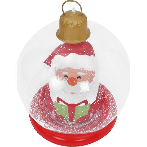 Boule de Noël Gonflable Lumineuse LED pour Décoration Extérieure de Jardin Boule de Noël Gonflable avec Base Stable pour Ambiance Festive (1/5)