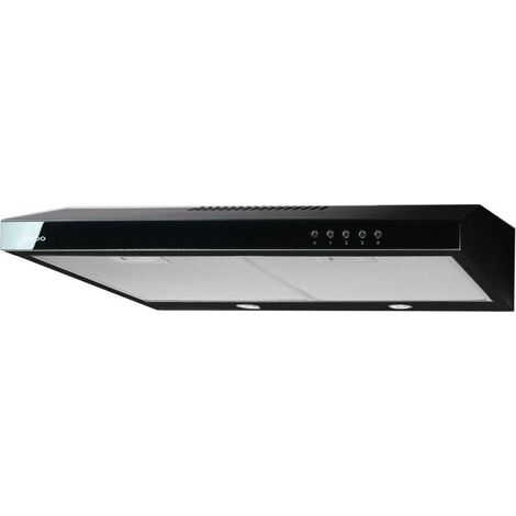 AKPO Campana BAJO Armario WK-7 K Glass 50 Vidrio (166 M3 / H, 500 MM, Color Negro), 3600 W, 44 Decibelios, Cristal, Acero Inoxidable