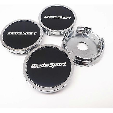 4 enjoliveurs Wedssport 58 mm et 52 mm pour jantes de voiture, protection anti-poussière, accessoires de style automobile Enjoliveurs de roue B (1/4)