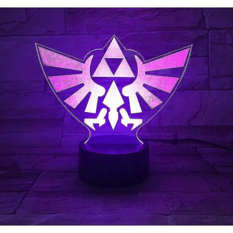 Lampe de chevet LED 3D Legend of Zelda pour chambre d'enfant