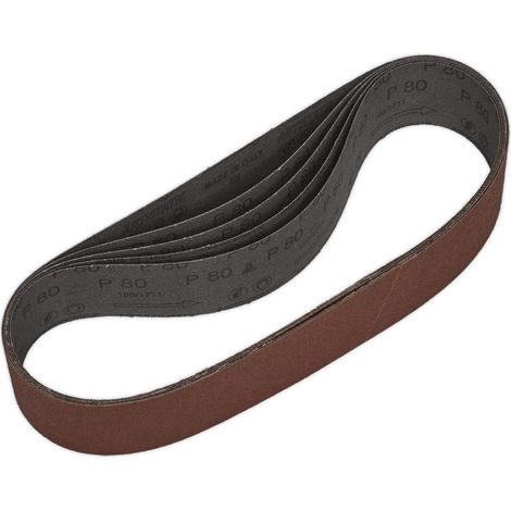 Sealey 50 x 686mm Sanding Belt 80Grit - Pack of 5 SB007