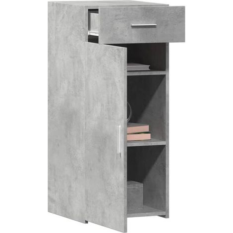 Buffet de Cuisine en Bois d'Ingénierie, Meuble Rangement Moderne Style Béton Gris, 40x42.5x93 cm (1/5)