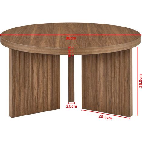 Table basse ronde élégante, table de salon, table d'appoint, table basse ronde 80 cm - Élégante et peu encombrante pour toutes les pièces (1 pièce) (1/5)