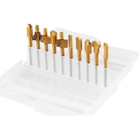 Ensemble de 10 fraises à bois HSS à queue ronde, diamètre 3 mm, pour le fraisage du bois.