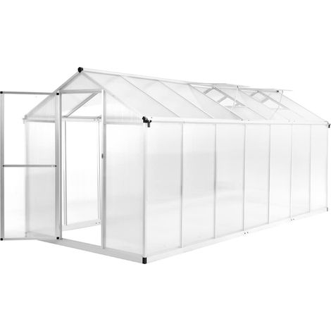 Gewächshaus Aluminium 421x190x195 cm 15,6 m³