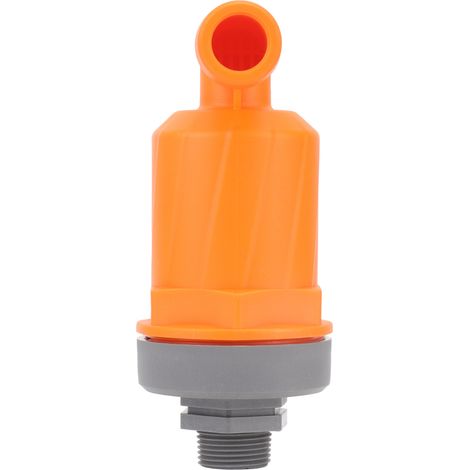 Soupape de purge d'air automatique orange, haute dureté, débit élevé, PP, soupape d'échappement, filetage supérieur G1/2, filetage inférieur G1, type rapide 6632A PP (1/5)