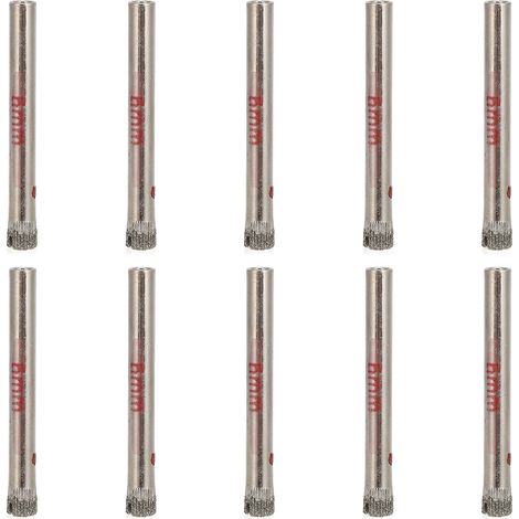 Mèches de scie à tige ronde en acier rapide pour le travail du bois, 10 pièces de 6mm, pour le verre et le marbre