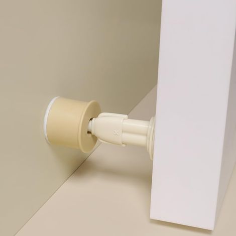 Niedriger Türstopper für Wand und Boden, stoßdämpfend, ideal für Schlafzimmer und Badezimmer. Farbe: Gelb.