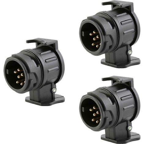 Adaptateur de remorque 13 broches vers 7 broches pour caravane, camion, attelage de voiture, adaptateur de prise de remorquage 12 V, convertisseur de prise électrique (1/5)