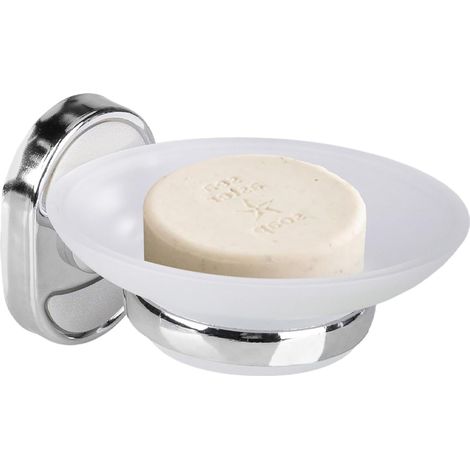 Porte Savon Mural Support Savon Porte Savon en Acier Inoxydable Diamètre 10,7cm, Avec Support et Vis, Porte Savon Douche pour Salle de Bain, Cuisine (1/5)