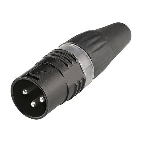 XLR femelle, droit Hicon HI-X3CM-BLK Nombre de pôles: 3 noir 1 pc(s) S195931 (1/2)