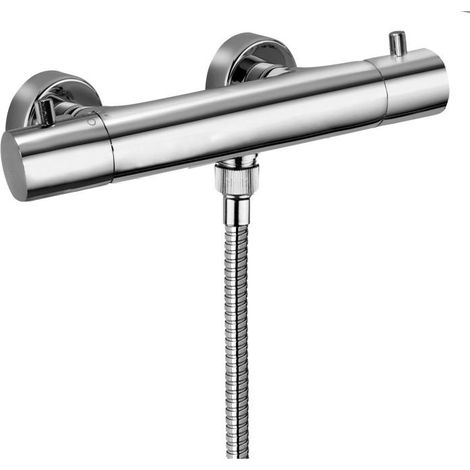 Paffoni Light Serie LIQ168ECR externe thermostatische Brausebatterie mit Durchflussbegrenzer ECOSTOP  Verchromt - Messing