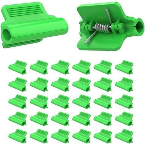 Lot de 30 colliers de serrage ABS pour serre (4x3x3 cm) pour film et filet avec filetage
