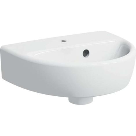 Geberit Selnova - Handwaschbecken 36x29 cm, mit 1 Hahnloch, mit Überlauf, Weiß 500.320.01.7