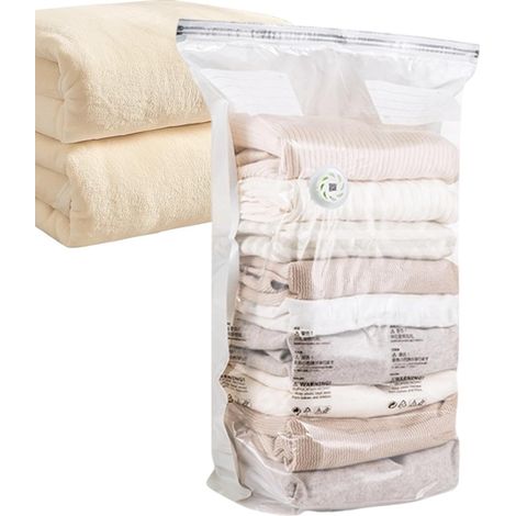 Sacs de Rangement Sous Vide,Compression Transparente pour Déménagement Sacs Scellés pour Vêtements Organiseur,pour Oreiller Couette Couverture Literie Vêtement Maison Voyage Appartement Dortoir (1/5)