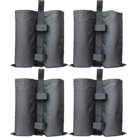 Lot de 4 poids de sable pour tonnelle, robustes, de qualité industrielle, pour pieds, tente d'ombrage, parasol de terrasse (1/5)