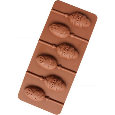 Moule en silicone pour oeufs de Pâques et lapin Moule à chocolat Moule à sucettes, Ensoleillé (1/5)
