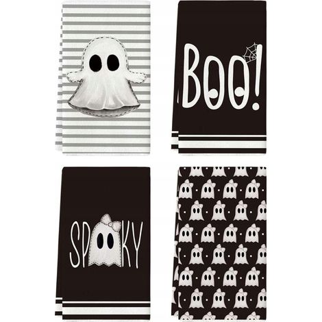 Halloween-Küchenhandtücher, 4-teiliges Geschirrtuch-Set (42 x 65 cm) (1/3)