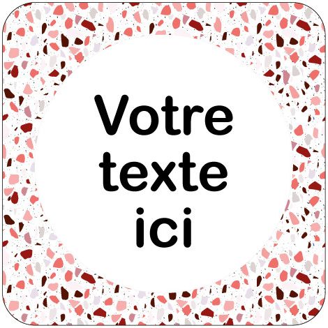 PLAQUE DE PORTE DESIGN SPHERE PERSONNALISABLE .- Terrazo - (1/3)
