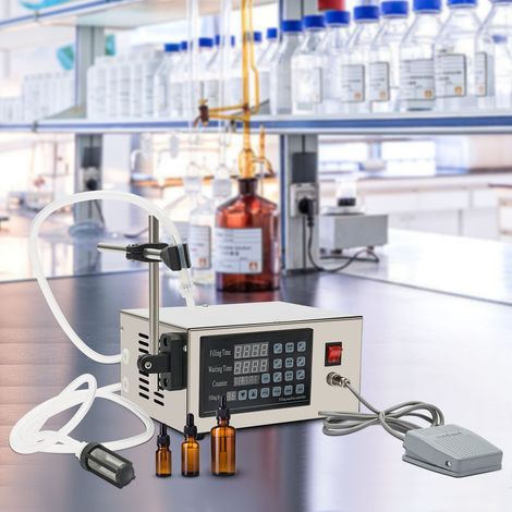 Máquina llenadora de líquidos de un cabezal, controlada digitalmente, de 5 a 3500 ml