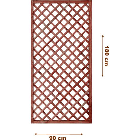 Griglia/Steccato/Pannello grigliato in legno trattato per giardino e terrazzo 180x90cm