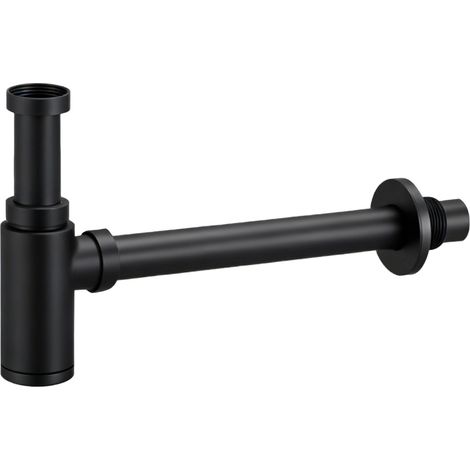 Siphon Waschbecken - 44 mm - Mattschwarz (1/3)