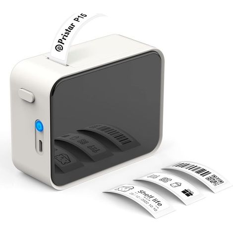 Étiqueteuse Bluetooth, P15 Mini Imprimante Etiquette Autocollante, APP Connexion, Compatible avec iOS et Android pour Maison, Bure au, école (Beige) (1/5)