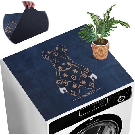1 Tapis Protection Machine A Laver 60x60cm Antidérapant Housse Sèche Linge Imperméable Pour Buanderie (1/5)