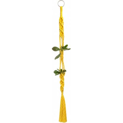 Suspension pour plantes en macramé, faite main fibre, style bohème, l'intérieur, 55 80 cm (1/5)