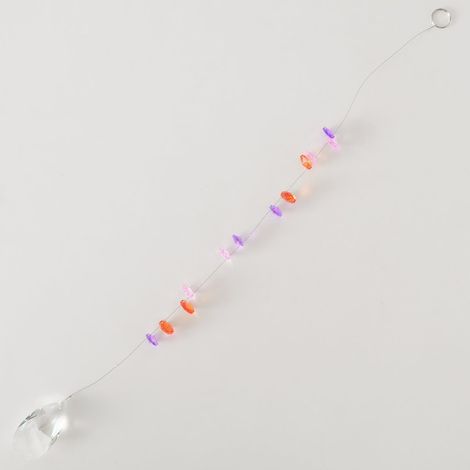 Boltze – Guirlande attrape-soleil avec pierres – Violet, orange, rose et transparent, Ø 3,8 cm, L 62 cm (1/3)