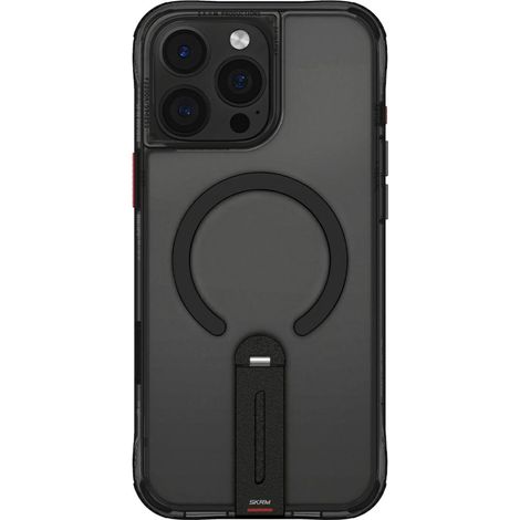 Custodia Skinarma Helix per iPhone 16 Pro con ricarica magnetica e supporto girevole a 360°, colore nero. (1/5)