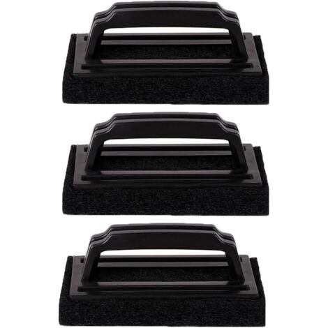 QORVA-3 Pièces Brosse Plancha, Brosse Grille Barbecue, Brosse Barbecue, Kit de Nettoyage 3 Pièces pour Barbecue, Convient pour La Cuisine, Barbecue Extérieur Grill Nettoyage Taches