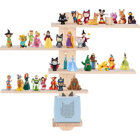 Todeco – Étagère murale pour Tonie Box – Capacité 50-60 figurines – Design sécurisé avec bords arrondis – Installation rapide en 3 minutes (1/5)