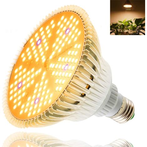 100 W Pflanzenlicht, 150 LED Vollspektrum Pflanzenlampe, E27 Pflanzenlicht für Zimmerpflanzen Keimung Gemüse Blumen Gewächshaus Hydrokultur Sukkulenten Growzelt