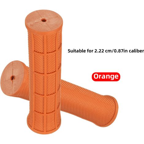 couleur orange Poignées de guidon de vélo : antidérapantes, absorbant les chocs, résistantes à la saleté, confortables, souples et élastiques (1/5)